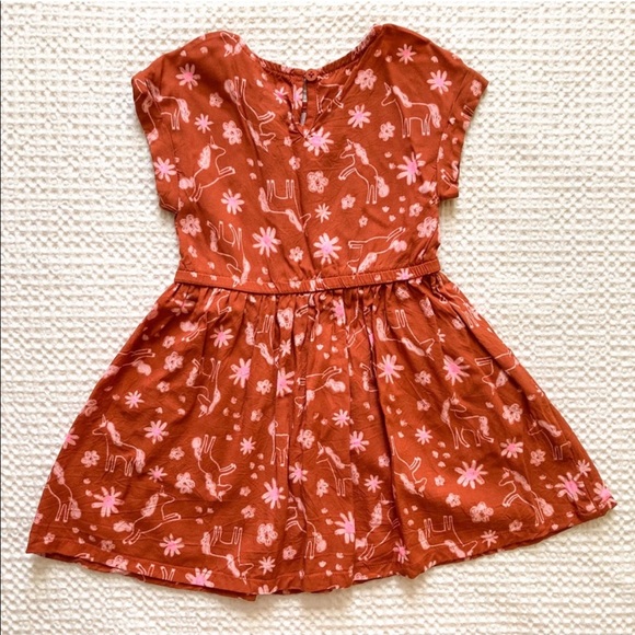 Cat & Jack Rust Horses Dress - Picture 2 of 2